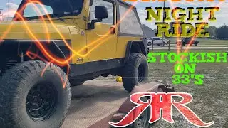 JEEP LJ ON NIGHT RUN @ SMORR  (SOUTHWEST MISSOURI OFF ROAD RANCH)  STOCKISH SETUP, ROLL OVER, NOT ME