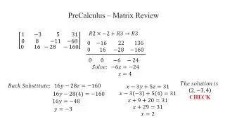 Matrix and Systems of Equations