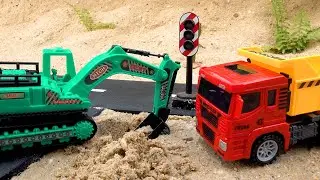 Eğlenceli yol yapım araçları