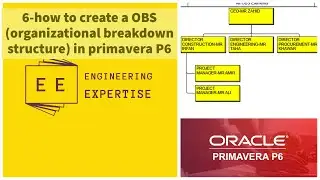 6 how to create a OBS organizational breakdown structure in primavera P6