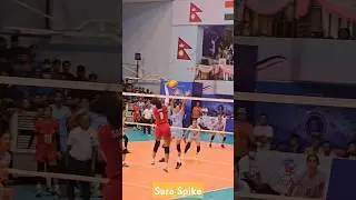 Sara Spike Nepal Volleyball Vs India