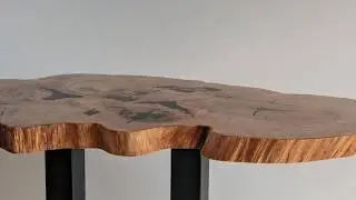 making an epoxy maple table using a slab of end grain wood.
