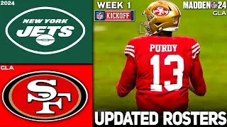 49ers vs. Jets | Week 1 | 2024 - 2025 Updated Rosters | Madden 24 PS5 Simulation