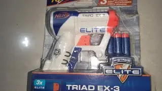 Nerf N-Strike Elite Triad EX-3 Blaster, For Ages 8 and Up no Paisa vasool gun no purchase☹️☹️