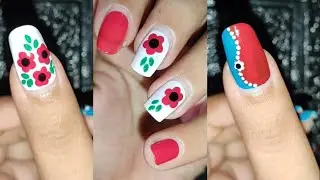 4 Beautiful nail art design💅💅 Easy DIY nail art just using household items❤❤❤