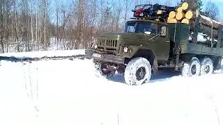 Вытягивание лесовоза