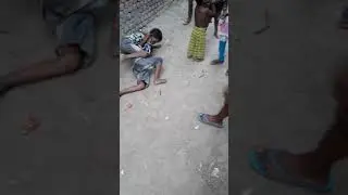 Fight with powerful village children's