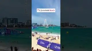 Top 5 best Beaches in Dubai 🏖️ #dubai #beach #beachlife #travel #adventure #beachvibes