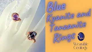 Blue Kyanite and Tanzanite, By Wearable Geology