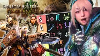 MONSTER HUNTER WILDS WEAPON TRAILERS TIERLIST LIVE!!