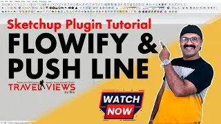 Flowify and Push line Plugins for Sketchup #sketchup #sketchup3d