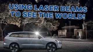How does the new Volvo EX90 use LASER BEAMS for safety?