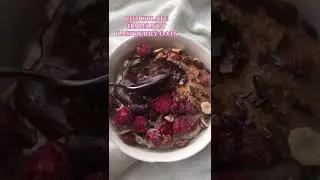 Chocolate Hazelnut Raspberry Oats tiktok oatsfairy
