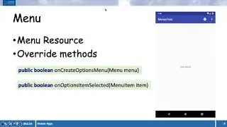 Android Learning - App Menu
