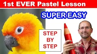 Pastel Pencil Lesson - Start Drawing Animals ! COMPLETE Beginner step by step