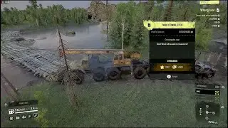 SnowRunner Vologda Region Ep.23 Wild River Map (Collapsed Rocks and Crossing the River)
