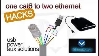 life hacks of ethernet cat6 cat5 cable. usb aux phone and power solutions. diy