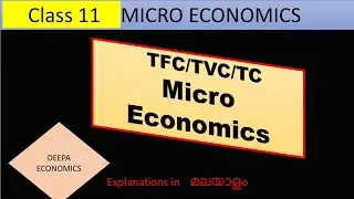 Total Fixed Cost ,Total Variable Cost & Total cost #Class 11#Micro Economics Malayalam explanation