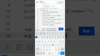 Program to print the average of 3 numbers in C | #shorts #coding #clanguage