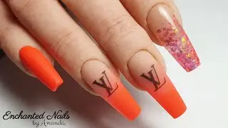 Encapsulating Gel Polish In Acrylic (Easy Ombre Nail Hack) 🧡Acrylic Nail Design With Water Decals