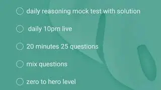 REASONING MOCK TEST SERIES