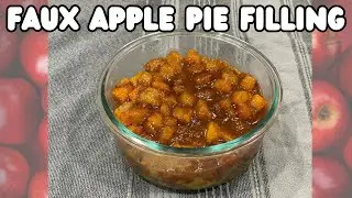 Faux Apple Pie Filling from Zucchini - Keto Friendly and Only 3g Net Carbs per 1/2 Cup Serving