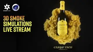3D Bottle & Smoke Simulations Live | C4D, Octane, TurbulenceFD