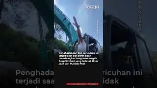 Proses pembongkaran warung dan bangunan liar di kawasan Puncak Bogor diwarnai kericuhan