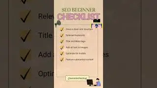 𝐒𝐄𝐎 𝐂𝐡𝐞𝐜𝐤𝐥𝐢𝐬𝐭 𝐟𝐨𝐫 𝐁𝐞𝐠𝐢𝐧𝐧𝐞𝐫𝐬 #seoforbeginners #beginnerseo  #seostrategy  #seometrics  #seotips