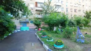 Чистый и ухоженный двор хрущёвки на 2-й Дачной Саратова
