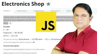 hackerrank electronics shop problem JavaScript solution by Subrat Dash