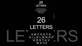How many letters in English Alphabet ? | Quick Answers #002​   | 字母 | वर्णमाला | алфавит |