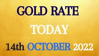 Gold Rate 14th October 2022 &  price analysis #goldratetoday #gold #goldrateindia #goldratekerala