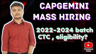 Capgemini Latest Mass Hiring Announced for 2022,2023,2024 batch || Apply Asap 