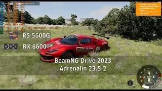 RX 6600 + Ryzen 5 5600G BeamNG Drive PC Benchmark FullHD 60 fps