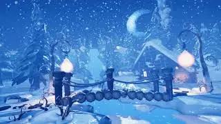 Low poly Magical winter night. Made with blender and unity.