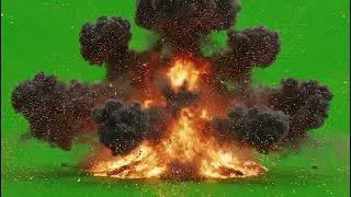 Intense Transition Green Screen Fire & Smoke Effects: Dynamic Overlays for Action Scenes