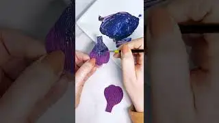 Friday afternoon petal painting 😊 #paperflowers #art #painting #asmrvideo #papercraft