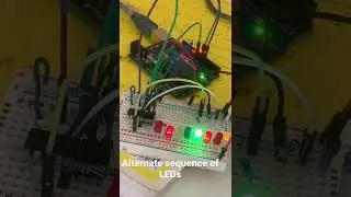Alternate sequence of 8 LEDs controlled by Arduino