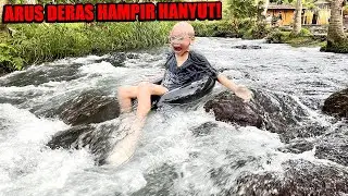 BERENANG DI SUNGAI ARUS DERAS PAKAI BAN MOBIL!!! BOCIL HAMPIR HANYUT!
