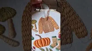 NEW fall hand embroidery #embroidery #handmade #handembroidery #stitch #art #fall #pumpkin #craft