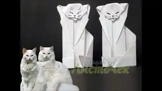 Как сделать кошку из бумаги
