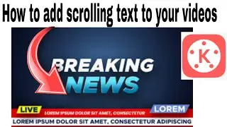 How to add scrolling text on videos || kinemaster scrolling text headline editing || sp tech