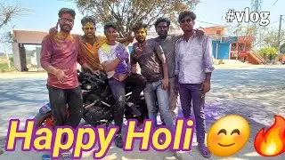 Happy Holi Vlog 😊 Holi Enjoy With Friends 🧡 #funny #viralvideo