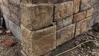 Крепление камня ручной работы арт бетон к ОСП
