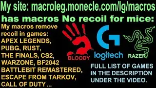 CODM - AK-47. Also: The finals, XDefiant, Warface... Macros - No recoil: Logitech, razer, bloody
