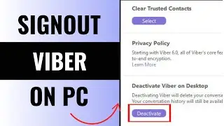 How to Logout/Sign out of Viber on PC