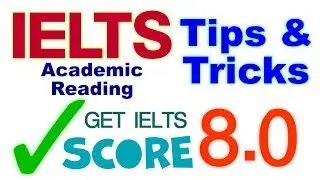 IELTS | Academic Reading Test | tips & tricks