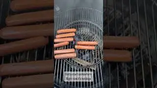 Started this Sunday cook with some hotdogs #food #backyardbbq #hotdog #grill #charcoal