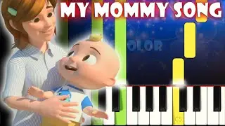 My Mommy Song - Cocomelon Nursery Rhymes | Piano Tutorial | Karaoke